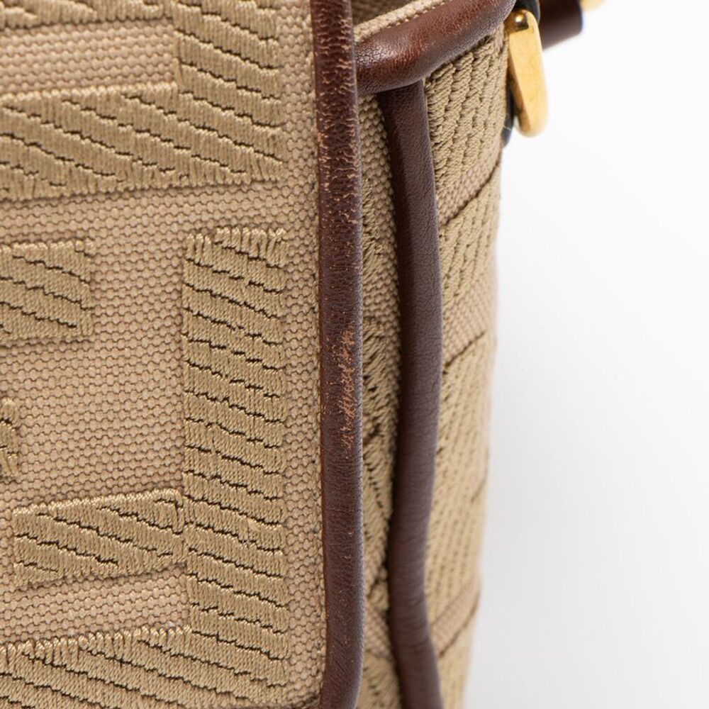 Fendi FF Embroidered Canvas Baguette Shoulder Bag - Picture 10 of 15